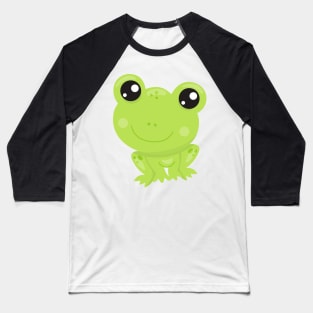Cute Frog, Little Frog, Baby Frog, Green Frog Baseball T-Shirt